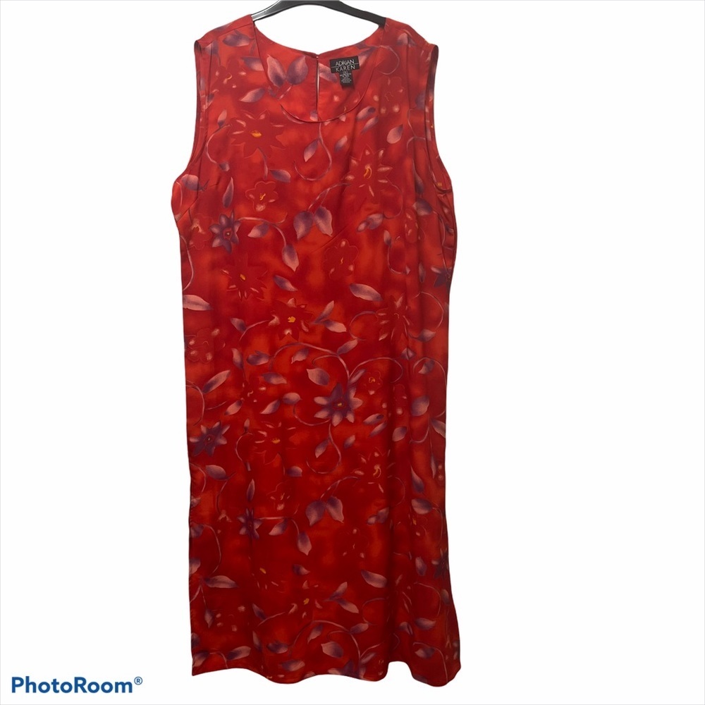 Adrian Karen Sleeveless Red Dress 3XL